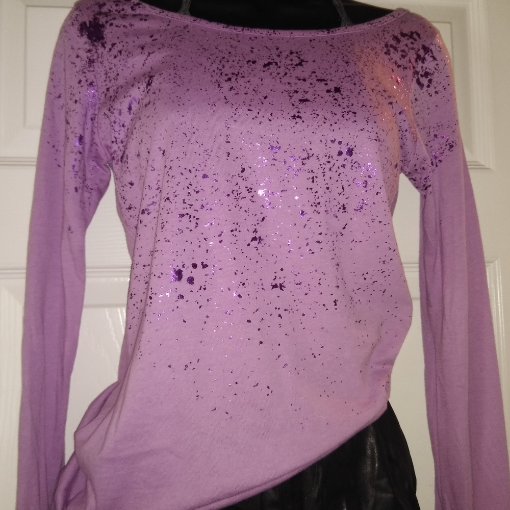 Purple embellished long sleeve